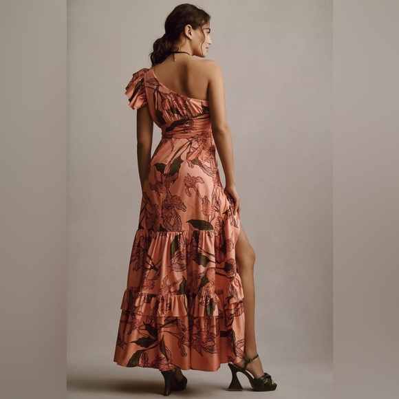 NWT! Hutch One Shoulder Ruffle Floral Maxi Dress - Size 12 PETITE 🪞 - Picture 8 of 8